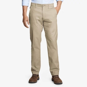 Men’s Eddie Bauer Cotton Flat Front Beige Khakis 38‎ X 34